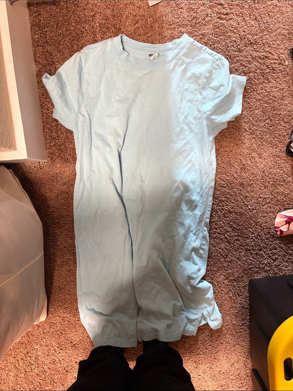 Old Navy Light Blue Maxi T-Shirt Dress